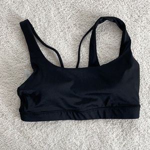 Athleta black shine bra, size small